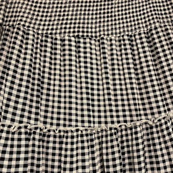 Hippie Rose Skirt Black & White Check XL Elastic waist New no tags - Picture 5 of 14